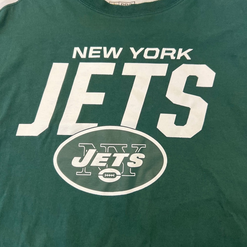 NFL New York Jets Fanatics Pro Line T-Shirt Mens XL Green White Colorblock Tee